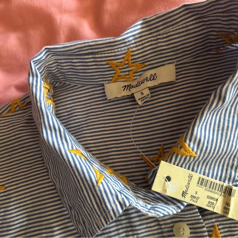 Madewell Button Up Star Blouse - Picture 3 of 6